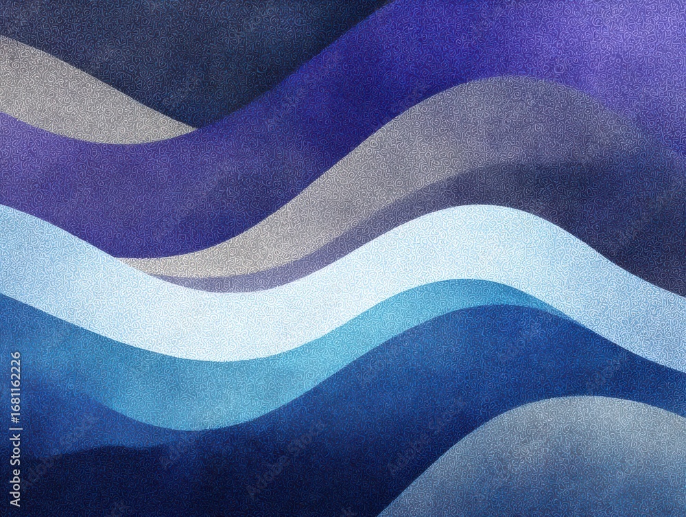 Poster abstract wavy background in shades of blue purple and gray creating a sense of depth and movement wi