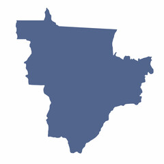 Brazil Center-West Region silhouette map