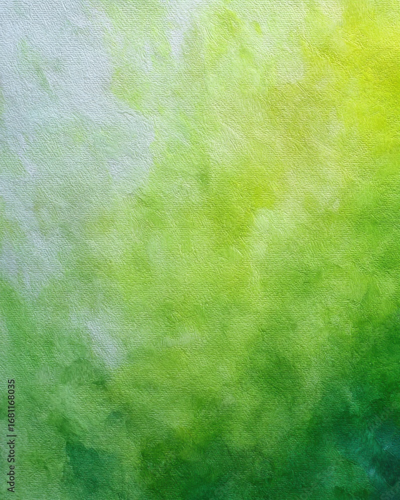 Aufkleber abstract green gradient painting on canvas with textured brushstrokes and subtle color transitions f