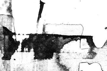 Abstract grunge black and white distressed texture torn crumpled industrial overlay background
