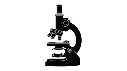 Microscope: A detailed illustration of a classic microscope, a symbol of scientific discovery, exploration, and medical innovation.