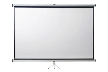 Obraz premium Portable projection screen isolated for presentations and media display transparent background