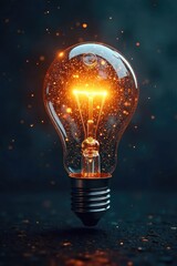 Illuminated Gears A Brilliant Invention, Symbolizing Innovative Problem-Solving and Technological Advancement.  The image evokes creativity, ingenuity, and progress in a dynamic setting.