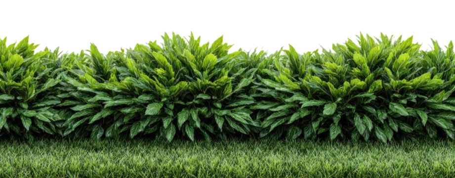 Green Foliage Hedge with Grass