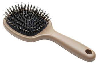 Hairbrush with bristles displayed on a white background, ideal for personal care and grooming use