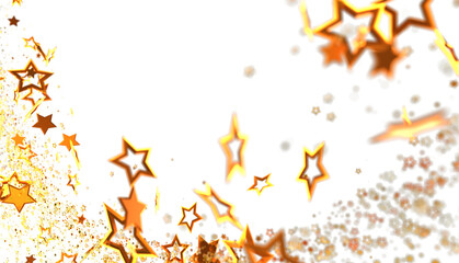 Sparkling gold stars on white. Perfect for holidays, celebrations, and festive designs. Download now!