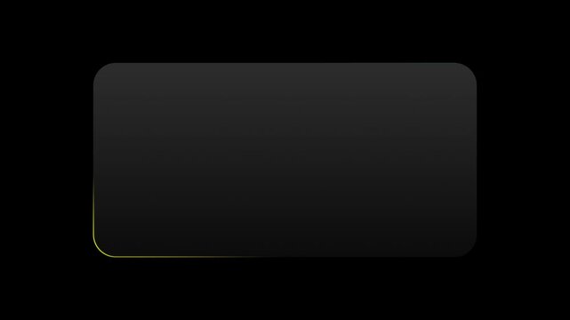 Dark Rectangular Shape with Rounded Corners and Subtle Rainbow Glow abstract rectangle