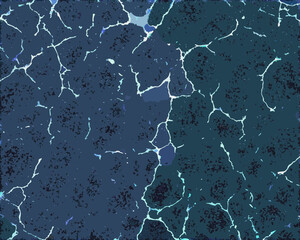 Abstract dark blue background with a cracked texture and light blue veins