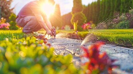 Individual repairing irrigation system components for efficient water distribution