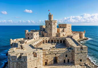 Medieval fortress on a rocky island