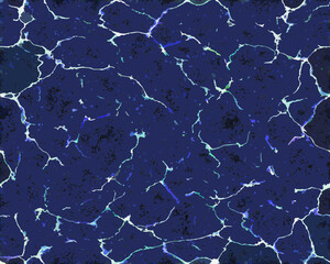 Abstract dark blue background with white and light blue crackle pattern