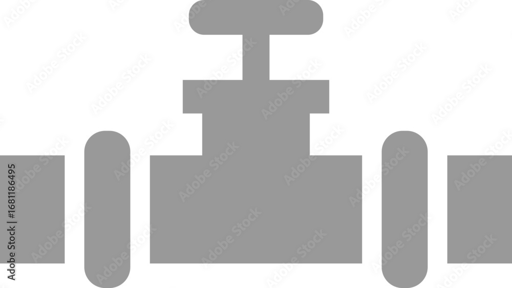 Poster flat style main pipeline icon in grey and white color.