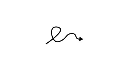 Squirrel arrow curved looped 4K Vector