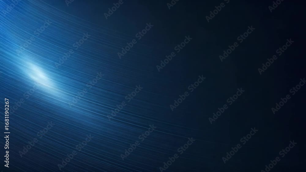 Poster abstract blue light streaks across a dark background, creating a dynamic visual effect.