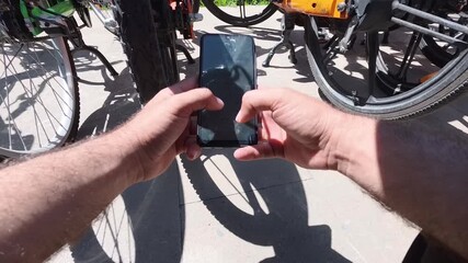 Phone settings for renting an electric bike