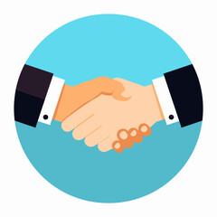 Two businessmen shaking hands, a symbol of a successful business deal or partnership.