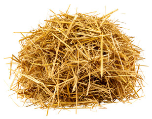 Bundle of straw isolated on transparent background