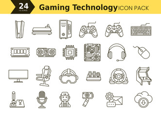 Digital Technology Gaming Vector Icon for Modern Computer Solutions.