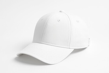 Fototapeta premium Premium baseball cap template in classic white with professional product photography styling