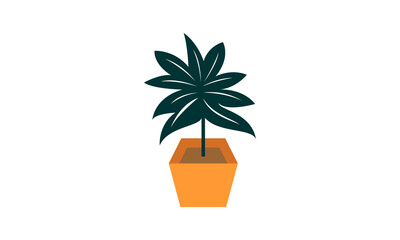 Simple decorative plant design vector