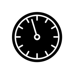 Clock flat vector icon