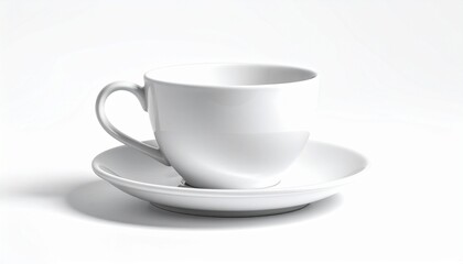 Obraz premium white cup with plate 