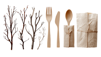 Nature-inspired eco-friendly cutlery set