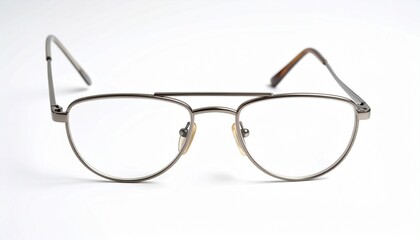 glasses on white background