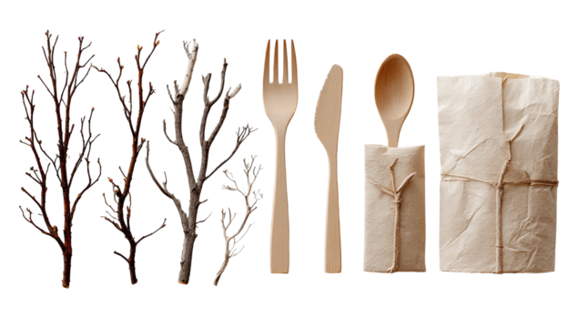 Nature-inspired eco-friendly cutlery set