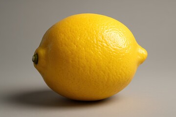 Vibrant 3D lemon with realistic texture and fresh citrus appeal showcasing natural fruit perfection
