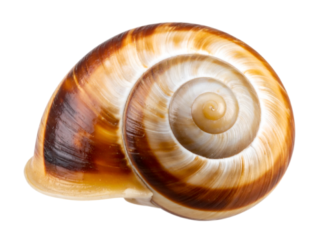 Shell of a snail isolated on transparent background