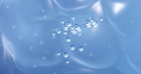 Cenobamate rotating molecular structure, 3d model of anticonvulsant drug
