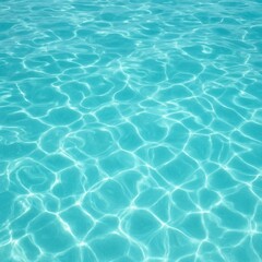 Crystalline swimming pool water with gentle ripples reflecting sunlight in mesmerizing patterns