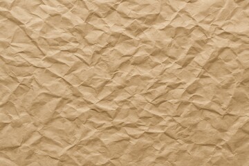 Obraz premium Detailed shot of a warm-toned, crinkled paper surface