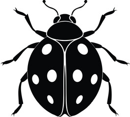ladybug silhouette vector illustration
