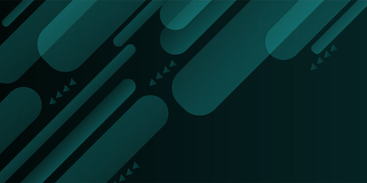 Abstract dynamic dark green with circle shape gradient shadow. Modern design for our presentation, banner, product. Perfect shapes lines.