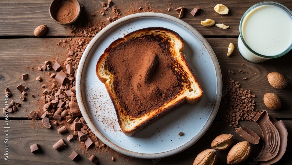 Aufkleber how to make toast with cocoa dust and condensed milk drizzle