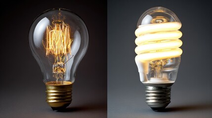 Vintage vs. Modern: A Comparison of incandescent and CFL light bulbs