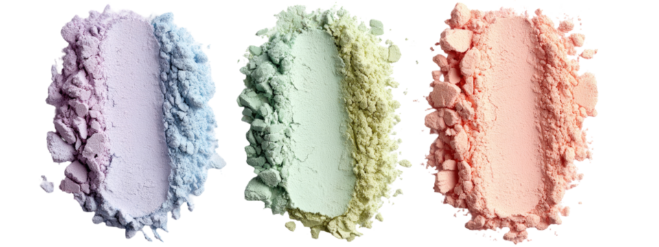 Colorful loose powder eyeshadow swatches