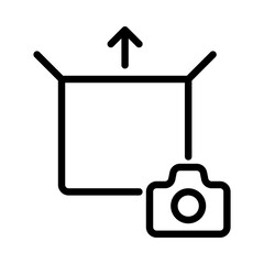 unboxing video outline icon. unboxing package black line illustration.