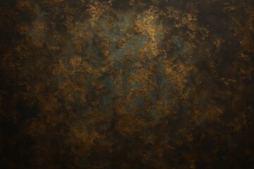 Fototapeta premium Vintage distressed metal surface with rich patina featuring gold bronze and weathered black tones for artistic texture applications