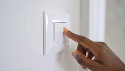 Hand turning a light switch
