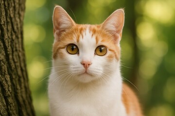 Obraz premium Close-up image capturing a cat's features