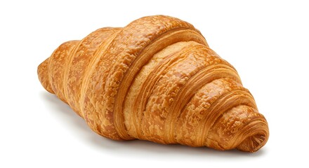 A close-up shot of a fresh, golden croissant. The pastry's layers are perfectly visible, promising a delightful crunch.