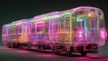 Obraz premium Chromatic Rail Visions of Tomorrow's Transit