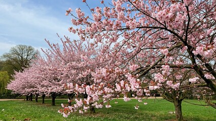 Fototapeta premium Domain of Ruby and Pink Blossom Trees