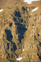 Taimyr. Waterfall on the Putorana Plateau. Russia