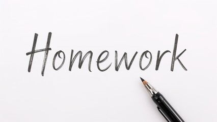 Fototapeta premium Handwritten homework made easy