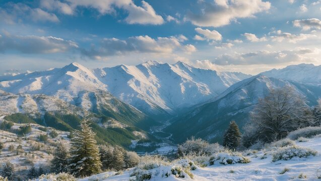 Winter's cold embrace has reached the peaks of Ciucas mountains