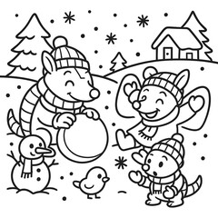 Naklejka premium play snow ball 1